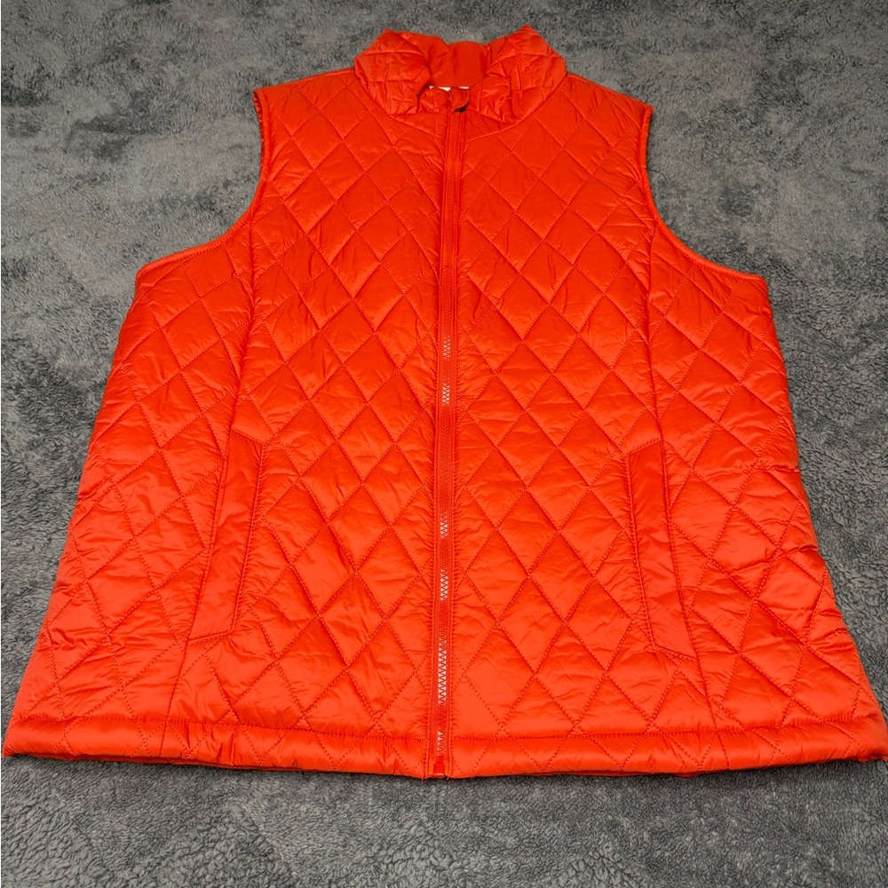 Women's Quilted Red/Orange Vest